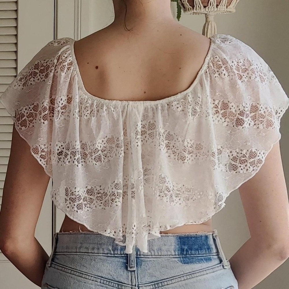Abercrombie & Fitch Cream Lace Blouse